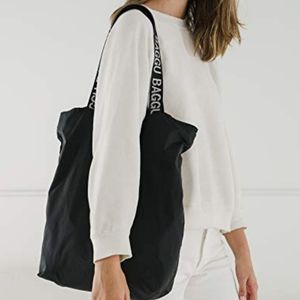 BAGGU Ripstop Tote Bag Black